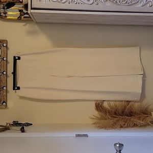 High waisted cream pants